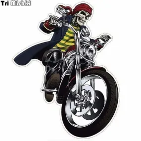 Skull Biker Sticker 14x18cm