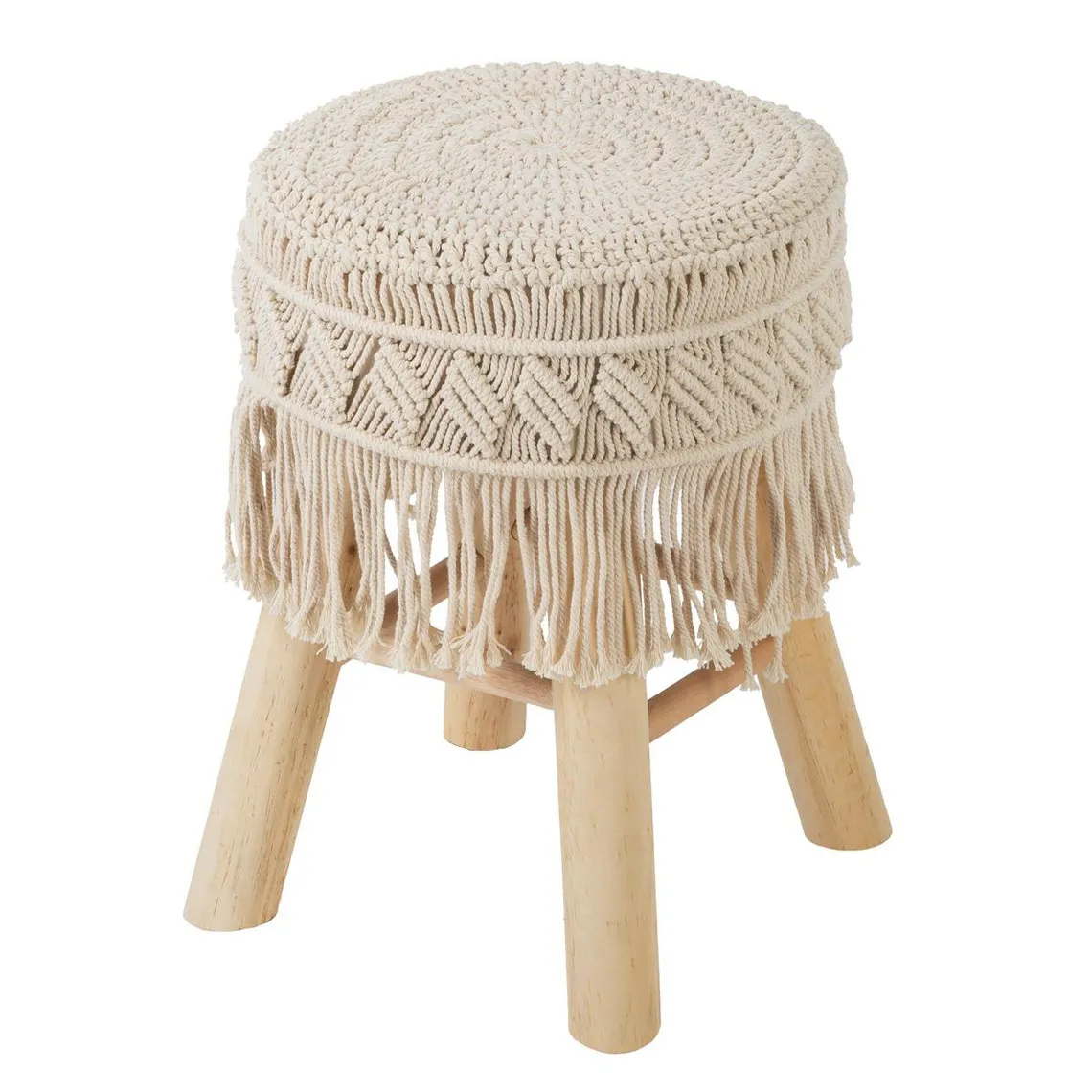 Tabouret Macramé Été | 3 Suisses