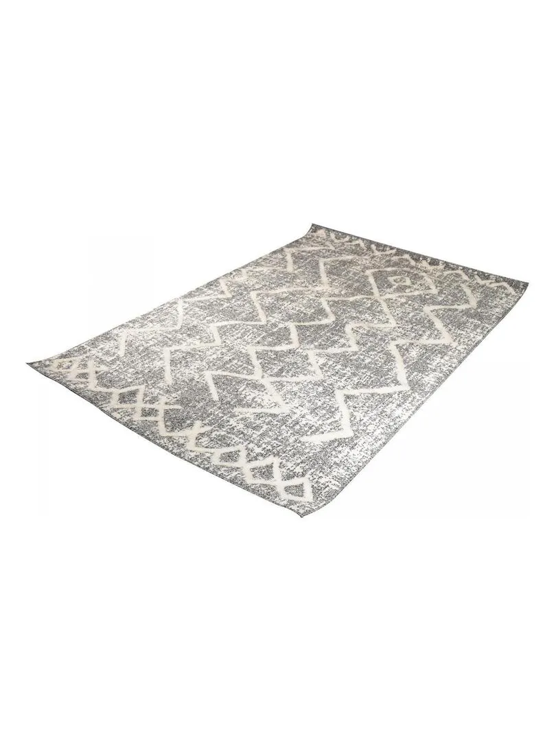 Tapis shaggy PITOLA en polypropylène doux et soyeux OEKO TEX® - Gris