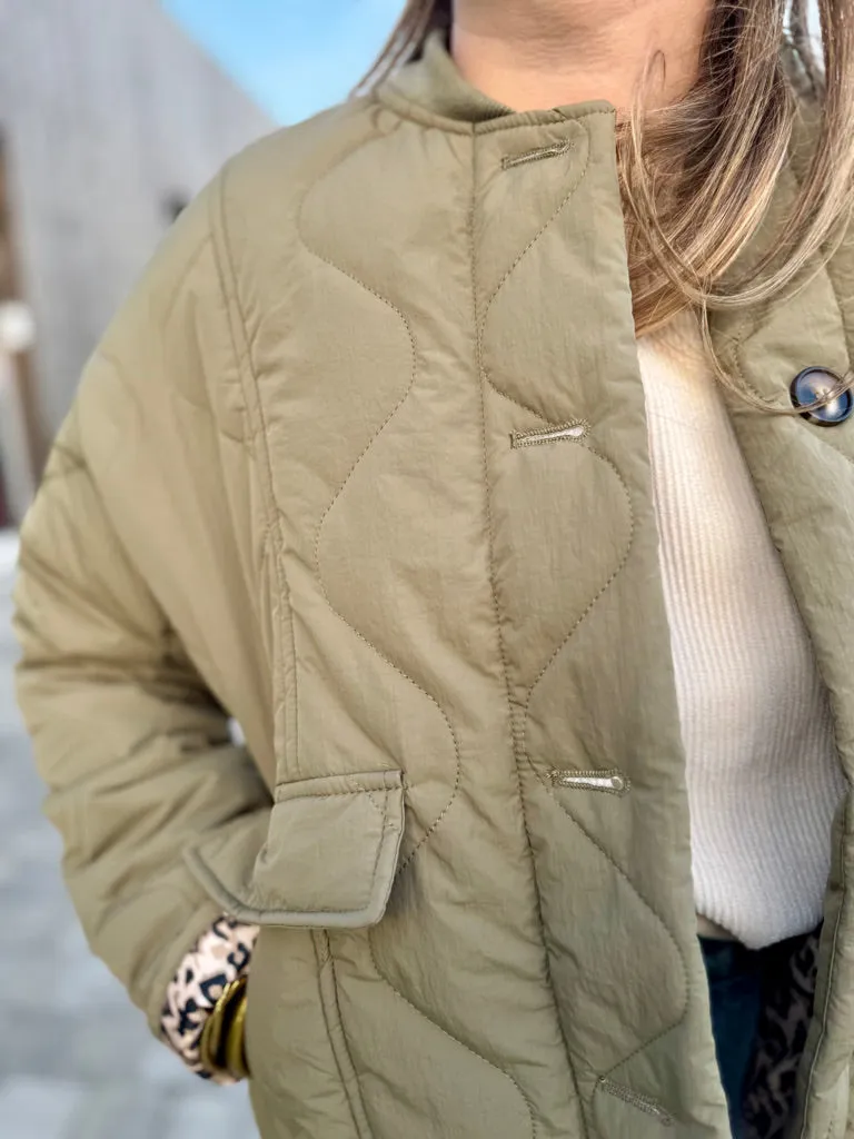 Veste matelassée Hélose  Kaki