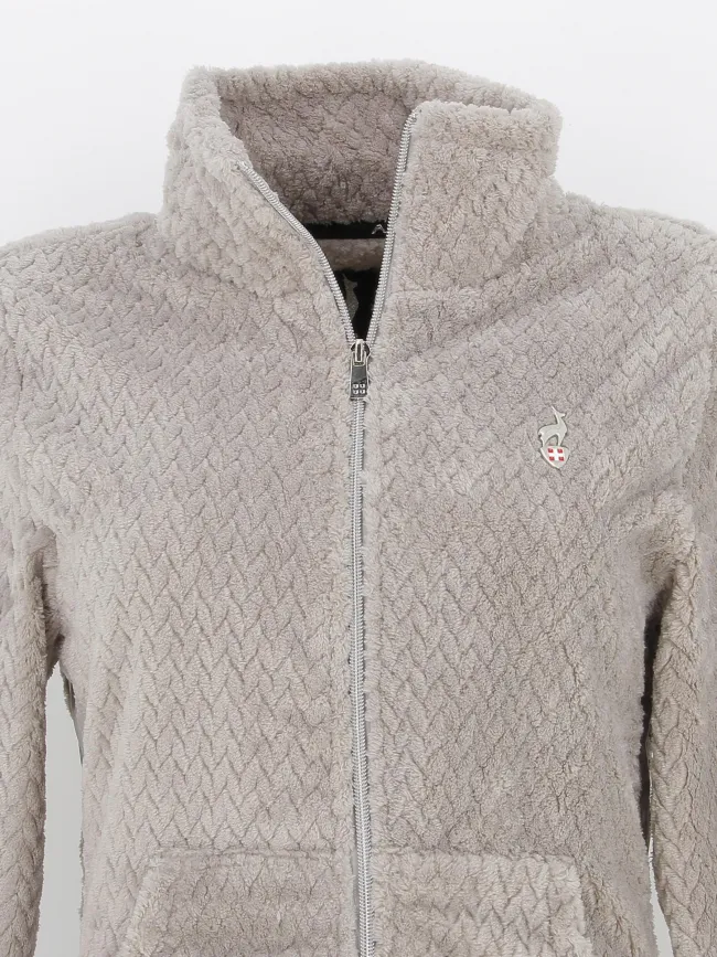 Women's Becco Sepia Grey Fleece Jacket by Aulp - Wimod