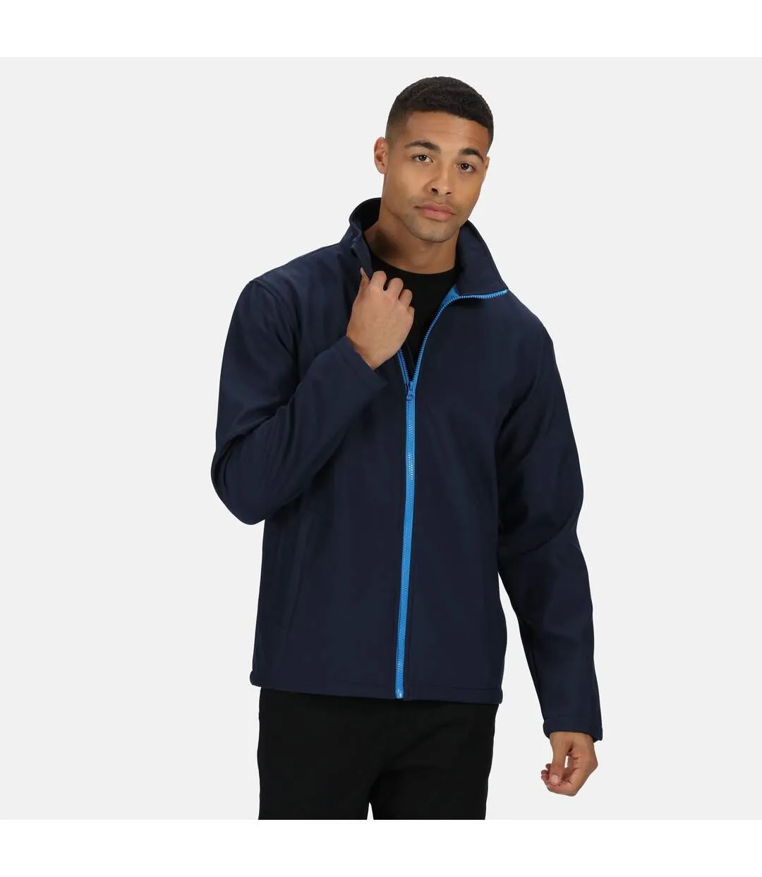 Mens Navy Blue/Blue Ablaze Softshell Jacket - Regatta
